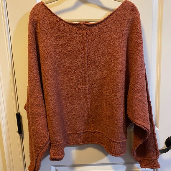We The Free Sweaters - We The Free People Boucle Cotton Thick Dolman Sleeve Oversized Sweater